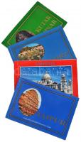 4 db MODERN használatlan indiai városképes képeslapfüzet összesen 40 lappal; Calcutta, Kutab Minar, Jaipur, Amber Frort / 4 modern unused Indian town-view postcard booklets with a total of 40 cards; Kolkata, Qutb Minar, Jaipur, Amer Fort