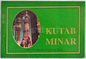 4 db MODERN használatlan indiai városképes képeslapfüzet összesen 40 lappal; Calcutta, Kutab Minar, ...