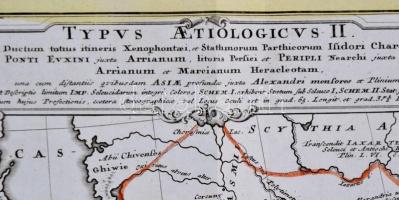 1739 Typus aetiologicus II., sisytens uno obtutu ductum totius itineris Xenophontaei et stathmorum p...