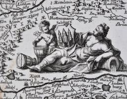 1729 Provincia archiepiscopatus Salisburgensis. A salzburgi érsekség térképe, metszette Johann Balth...