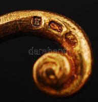 cca 1980 Aranyazott ezüst (AG.)  miniszteri dísztőr kovácsolt acél kétélű pengével, zománcozott hüve...