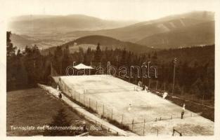 Krkonose, Riesengebirge; Berghotel Teichmannbaude, Tennisplatz