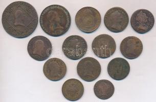 Vegyes: ~1800-1850. 14db vegyes rézkrajcár, rézdénár osztrák, magyar, lengyel verdejelekkel T:vegyes