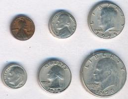 Amerikai Egyesült Államok 1978. 1c-1$ (6xklf) minipénz T:1,1-
USA 1978. 1 Cent - 1 Dollar (6xdiff) m...