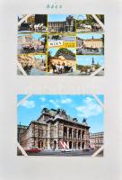 3 db fűzős mappában, kb. 432 db MODERN, rendszerezett városképes lap, benne főként magyar (több Buda...