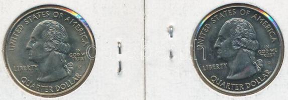 Amerikai Egyesült Államok 1889-1999. 28db vegyes fém- és ezüstpénz, közte 1957D 1/2$ Ag "Frankl...