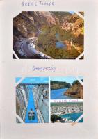 2 db fűzős mappában, kb. 389 db MODERN, rendszerezett városképes lap, benne főként külföldi városkép...