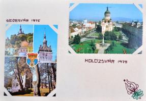 2 db fűzős mappában, kb. 389 db MODERN, rendszerezett városképes lap, benne főként külföldi városkép...