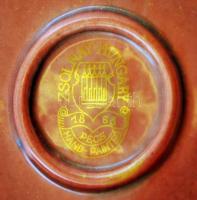 Zsolnay eozin mázas porcelán őz pár, jelzett, hibátlan, m:7,5 cm, h:15 cm