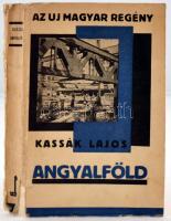 Kassák Lajos: Angyalföld. Budapest, (1929), Pantheon. Első kiadás! A szerző által tervezett, színes, kiadói papírborítóban. Viseletes állapotban.