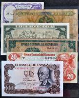 158db vegyes magyar és külföldi bankjegy, albumba rendezve, közte érdekesebb darabok is T:vegyes