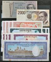 158db vegyes magyar és külföldi bankjegy, albumba rendezve, közte érdekesebb darabok is T:vegyes