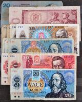 158db vegyes magyar és külföldi bankjegy, albumba rendezve, közte érdekesebb darabok is T:vegyes