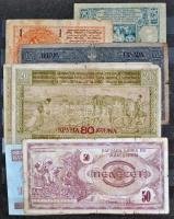 158db vegyes magyar és külföldi bankjegy, albumba rendezve, közte érdekesebb darabok is T:vegyes