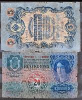 158db vegyes magyar és külföldi bankjegy, albumba rendezve, közte érdekesebb darabok is T:vegyes