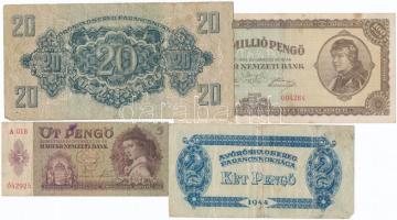 39db vegyes magyar bankjegy tétel, főleg pengők T:vegyes