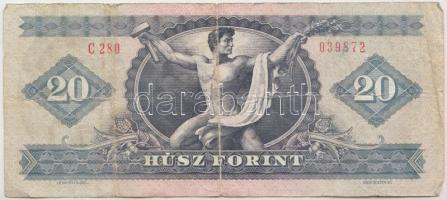 49db-os vegyes magyar bankjegy tétel a forint időszakból, kis berakóban T:vegyes