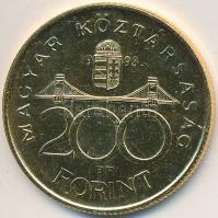 1993. 200Ft Ag "MNB" aranyozva T:2