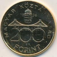 1994. 200Ft Ag "Deák" aranyozva T:2