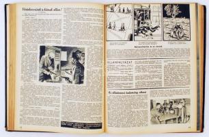 1939-1942 A Magyar Cserkész XXI., XXII., és XXIV. évfolyama könyvbe kötve, 3 kötet aranyozott félvás...