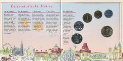 Ausztria 1996. 10Gr-20Sch "Anton Bruckner" 6db-os forgalmi sor eredeti dísztokban T:BU Austria 1996. 10 Groschen - 20 Schilling "Anton Bruckner" 6xdiff pcs in set in original case C:BU