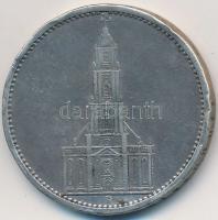 Német 3. Birodalom 1934A 5M Ag "Garnisonkirche" T:2- ph. German Third Reich 1934A 5 Marks Ag "Garnisonkirche" C:VF edge error Krause KM#82