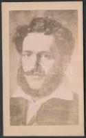 cca 1870-1880 Wesselényi Miklós báró arcképe, fénynyomat Barabás Miklós 1836. évi festménye nyomán, 9×5,5 cm