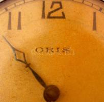 Oris zsebóra, díszített tokkal, felhúzókorona nélkül, javításra szorul / Oris pocket watch, winder m...
