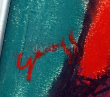 Gross jelzéssel: Kislány a játékbabával. Pasztell, papír, keretben, 57×41 cm