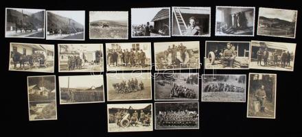 cca 1939-1945 Kárpátaljai II. világháborús fényképek, összesen 21db. kb.:8,5x11,5cm