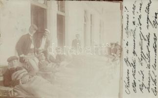 1907 Budakeszi, Erzsébet szanatórium, betegek csoportkép photo (EK)