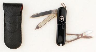 Mini svájci bicska tokban, jó állapotban, h: 6 cm