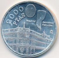 Spanyolország 1994. 2000P Ag "Nemzetközi Valutaalap és Bank" T:BU felületi karc
Spain 1994...