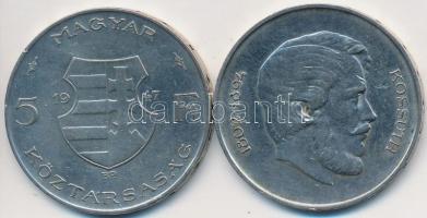 1947. 5Ft Ag "Kossuth" (2x) T:2,2- Adamo F8.1