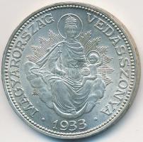 1933. 2P Ag "Madonna" T:1- Unger: 1511., Adamo P7.