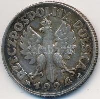 Lengyelország 1924. 2Zl Ag T:2-
Poland 1924. 2 Zlote Ag C:VF