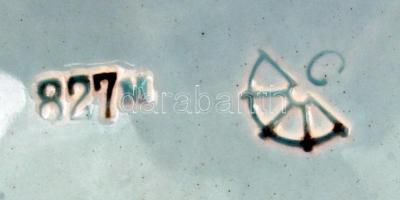 Körmöcbányai szecessziós fali tányér, kézzel festett, hibátlan, d:32 cm