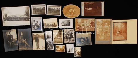 Vegyes fotó tétel,különböző méretben, összesen 21 db, sok katonai témájú képpel.