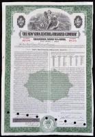 Amerikai Egyesült Államok/New York 1955. "New York-i Központi Vasúttársaság" kötvénye 1000$-ról, lyukasztással érvénytelenítve T:II- USA/New York 1955. "The New York Central Railroad Company" bond about 1000 Dollars, cancelled with holes C:VF