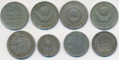 Szovjetunió 1932. 10k + 1932-1935. 15k (2x) + 1931-1979. 20k (5x) T:2,2- Soviet Union 1932. 10 Kopeks + 1932-1935. 15 Kopeks (2x) + 1931-1979. 20 Kopeks (5x) C:XF,VF
