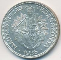 1936. 2P Ag "Madonna" T:1- Unger: 1511., Adamo P7.