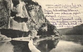 Orsova, Széchenyi emlék tábla / memorial (small tear)