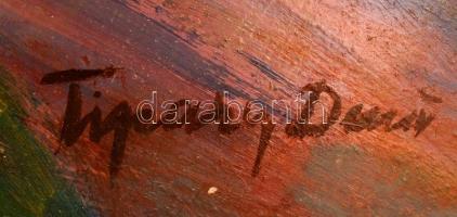 Tipary jelzéssel: Mátyás templom. Olaj, fa lemez, sérült, 66×50 cm