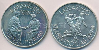 1988. 100Ft "Labdarúgó VB (III) / Két játékos" + 1989. 100Ft "1990 Labdarúgó VB - kéz...