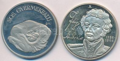 1986. 100Ft "Fáy András" + 1990. 100Ft "SOS Gyermekfalu" T:2 (PP)