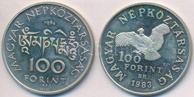 1983. 100Ft "Simon Bolivár" + 1984. 100Ft "Kőrösi Csoma Sándor" T:2 (PP)