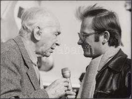 1984 André Kertész(1894-1985) magyar származású fotóművész Budapestre érkezik, hátoldalon feliratozva, 24x18 cm