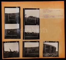 cca 1955-1960 Bojár Sándor(1914-2000): Ferencváros-Ausztria labdarúgó mérkőzése, 13 db pillanatfelvé...