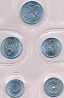 1973. 2f-10Ft 9xklf "Magyar Népköztársaság" forgalmi érméi fekete műbőrtokban T:1