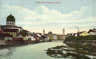 Nagyvárad, Körös-part, zsinagóga; Benkő Artúr könyvkereskedő kiadása / syanagogue